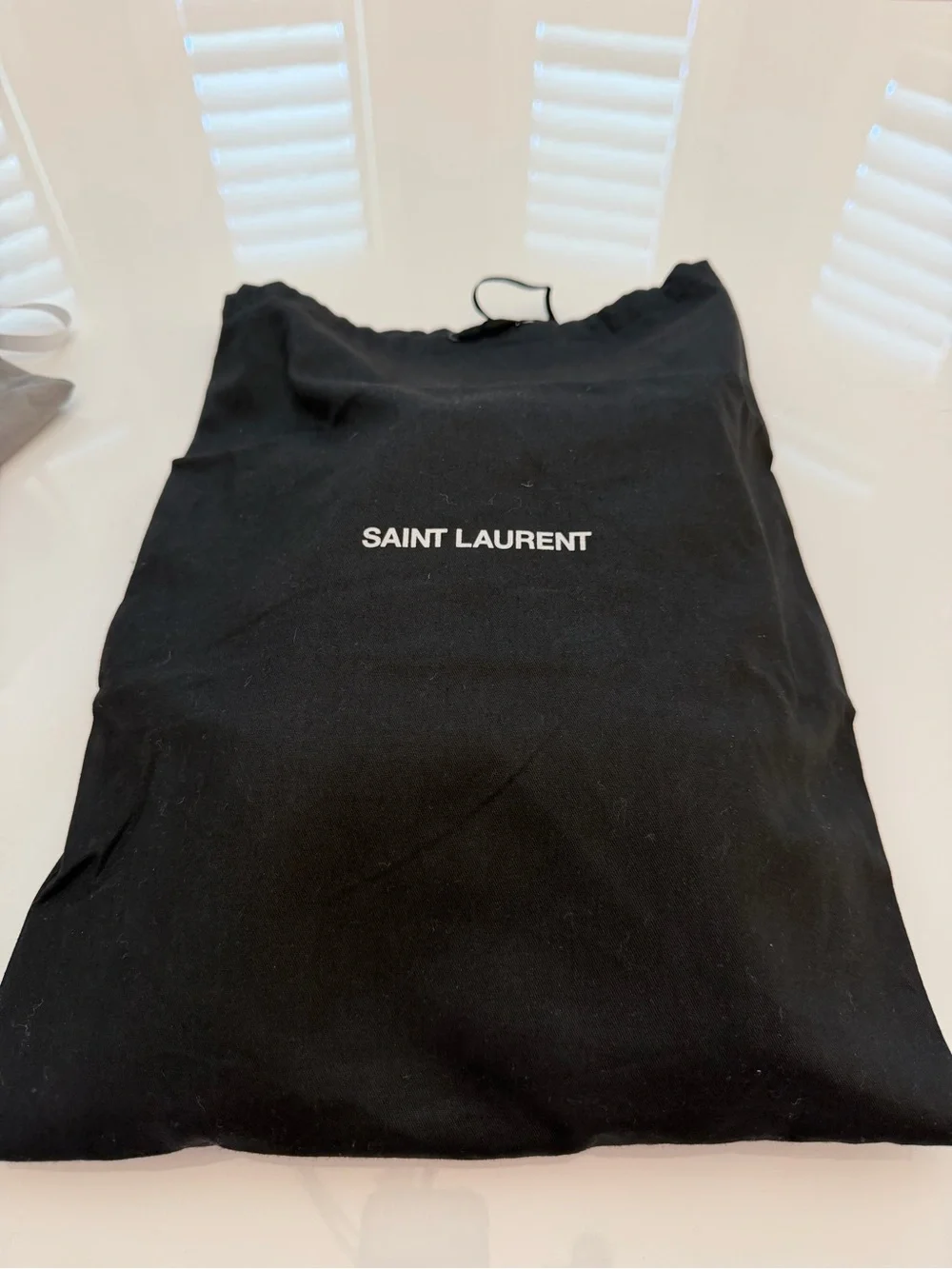 Saint Laurent Beige Leather Espadrille Slip-Ons with YSL Logo 37.5 / 7-7.5